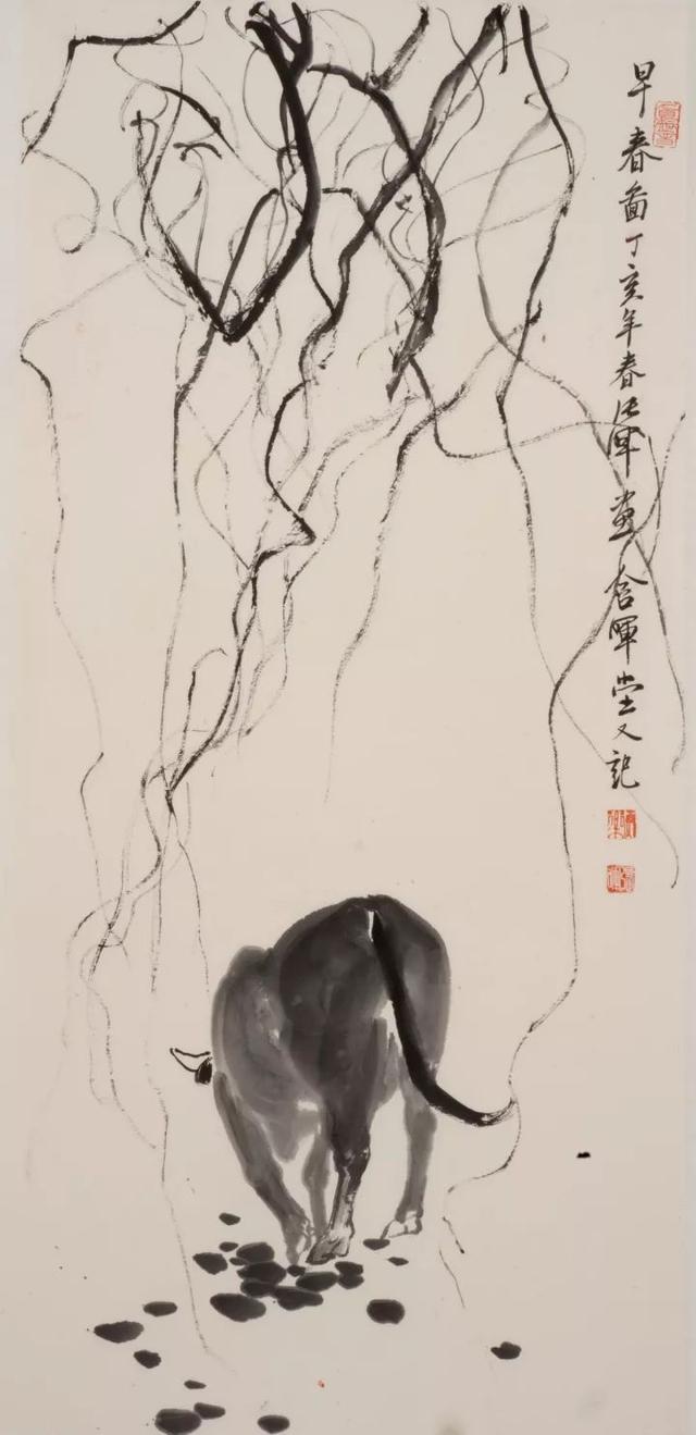 早春 97cmx47cm 作者简介 张晖,1986年毕业于鲁迅美术学院中国画系