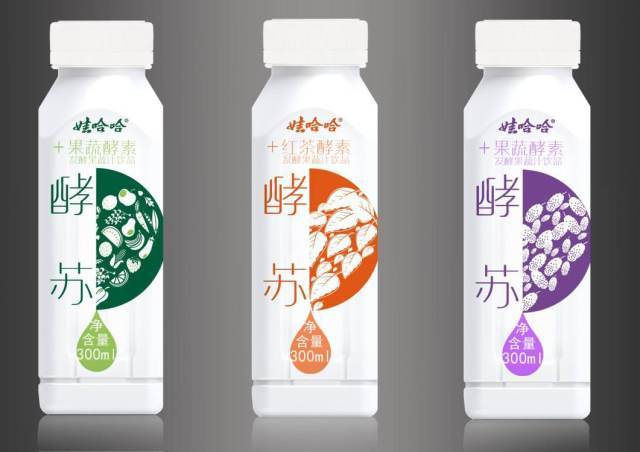 2017年娃哈哈推出了7个系列18个新品,如"酵苏"酵素饮品,miao妙酸奶