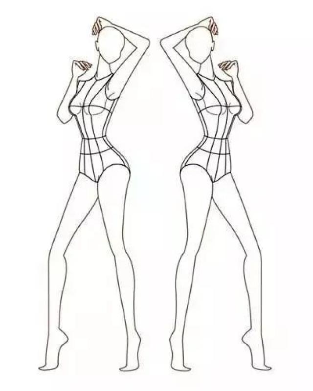 干货素材 | 服装手绘效果图【人体百态】