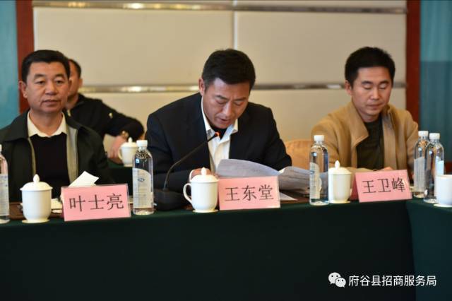 府谷县招商局局长王东堂在临沂榆林·临沂铝镁产业发展交流座谈会做