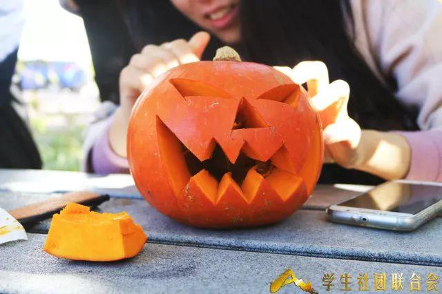 工作人员描绘进行前来v同学的同学们引导教程的雕刻与南瓜的参与.樱花的鞠手面具球图片