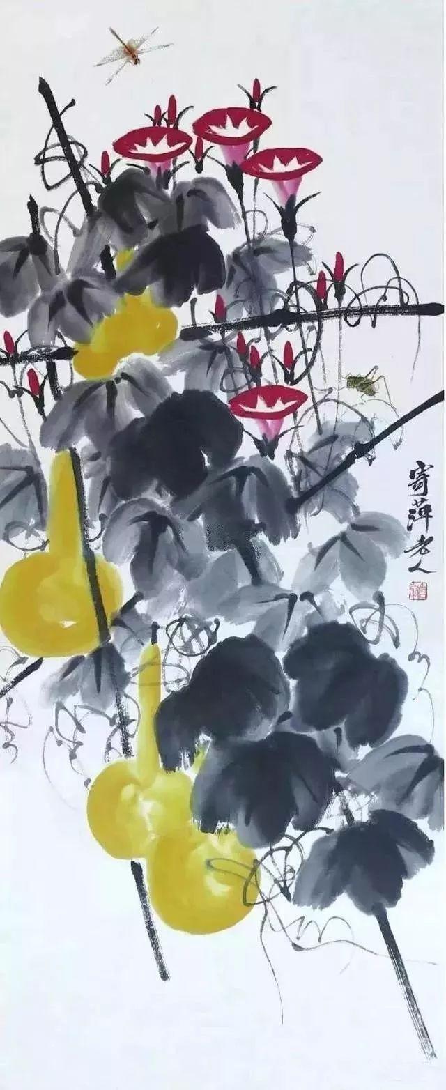 书画家影像网荐|【艺术技法】——看齐白石画葫芦,学葫芦画法秘诀!