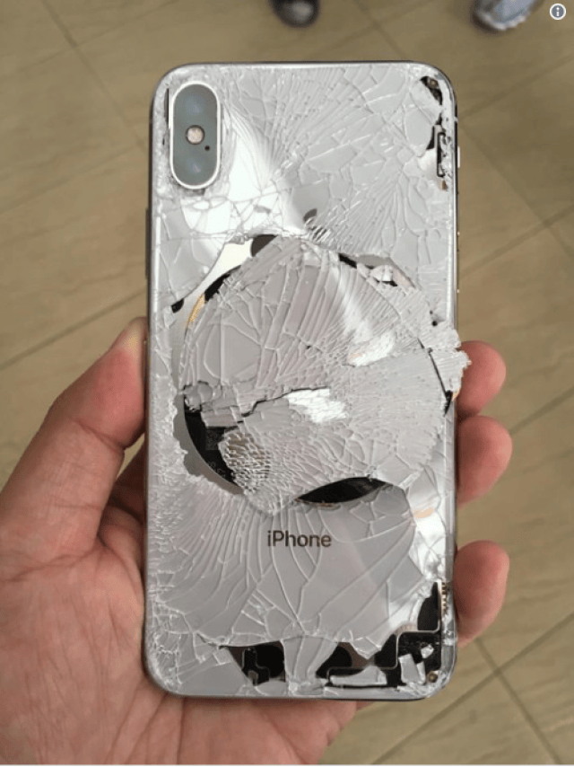 由于苹果iphone x 机身采用全玻璃背板,所以当手机摔到地上,那你可能