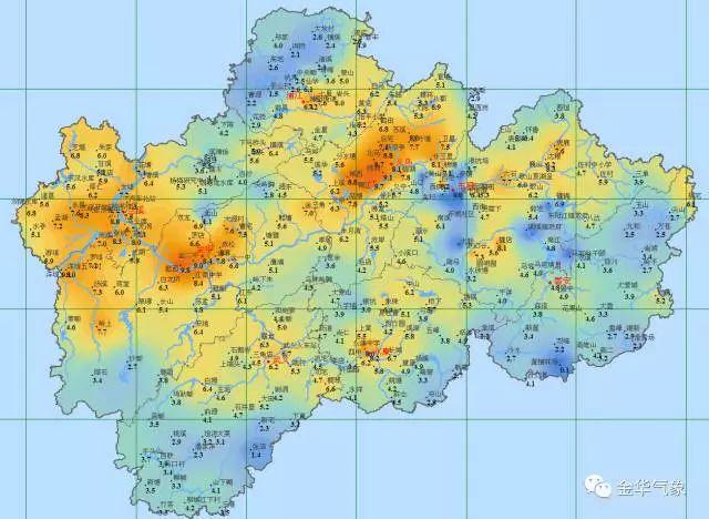 金华地区最低温度出现在磐安黄檀林场只有0.
