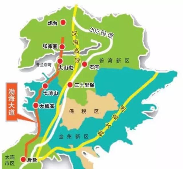 建成以后 新区人民30分钟就可到达市区 将串联起 大连市区与普兰店