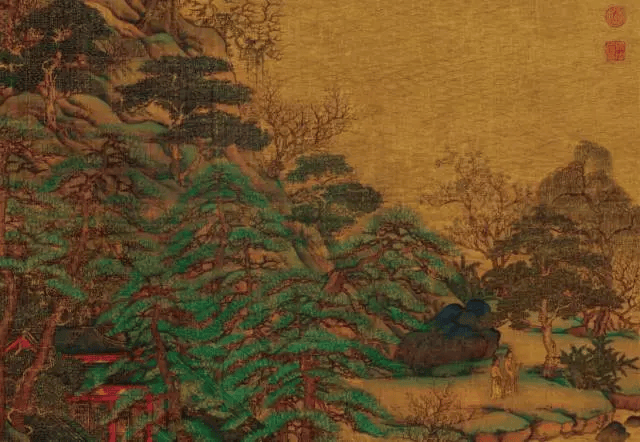 隋唐时期山水画进入发展成熟阶段,山水画终于不再充当背景,开始被
