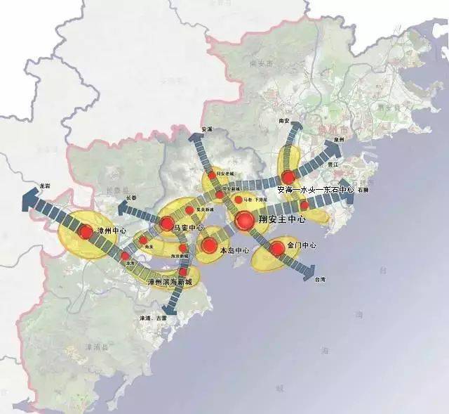 整个厦漳泉未来将形成五大中心,厦门东将崛起一个崭新的"安海-水头