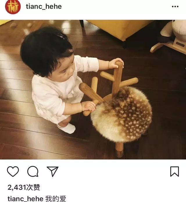 陈赫在ins晒女儿的高清正脸照,可看安安的脸就知道他不敢发微博