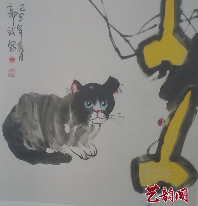 郭武画家笔下的猫画作品