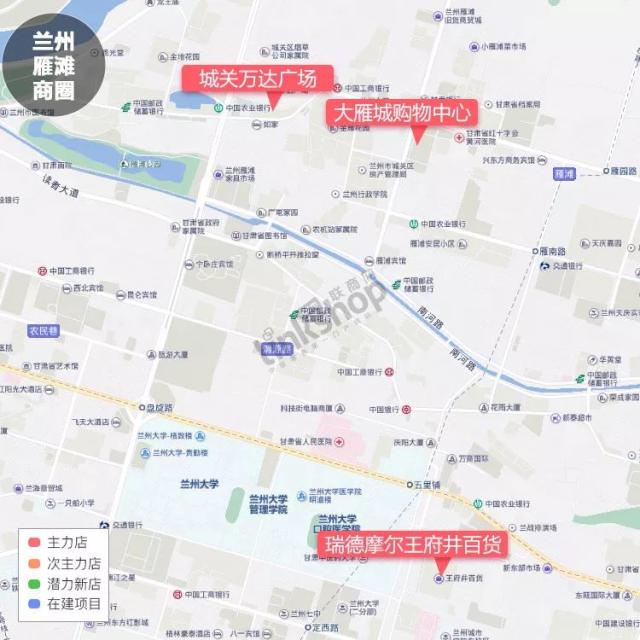 西北top20商圈主力店业绩曝光(附考察商场地图)
