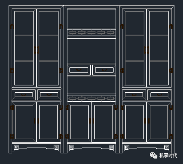 【干货分享】橱柜,衣柜,书柜cad素材