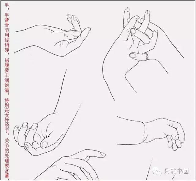 干货| 工笔人物白描及手,脸淡彩技法图解