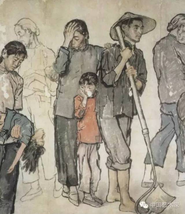 人物的心理刻画,给历史留下 1946年,蒋兆和根据抗日战争时期4200万