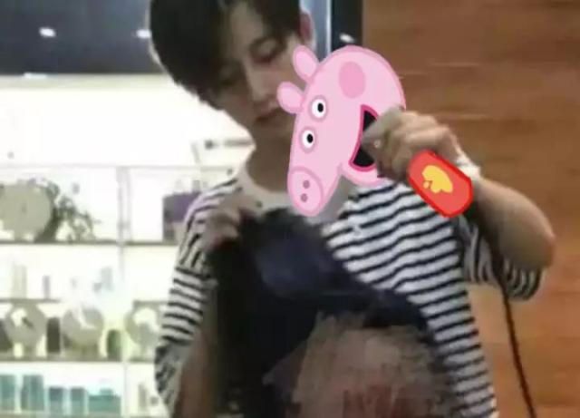 有一天,小猪佩奇哭着对妈妈说:"小朋友都说我长得像吹风机.