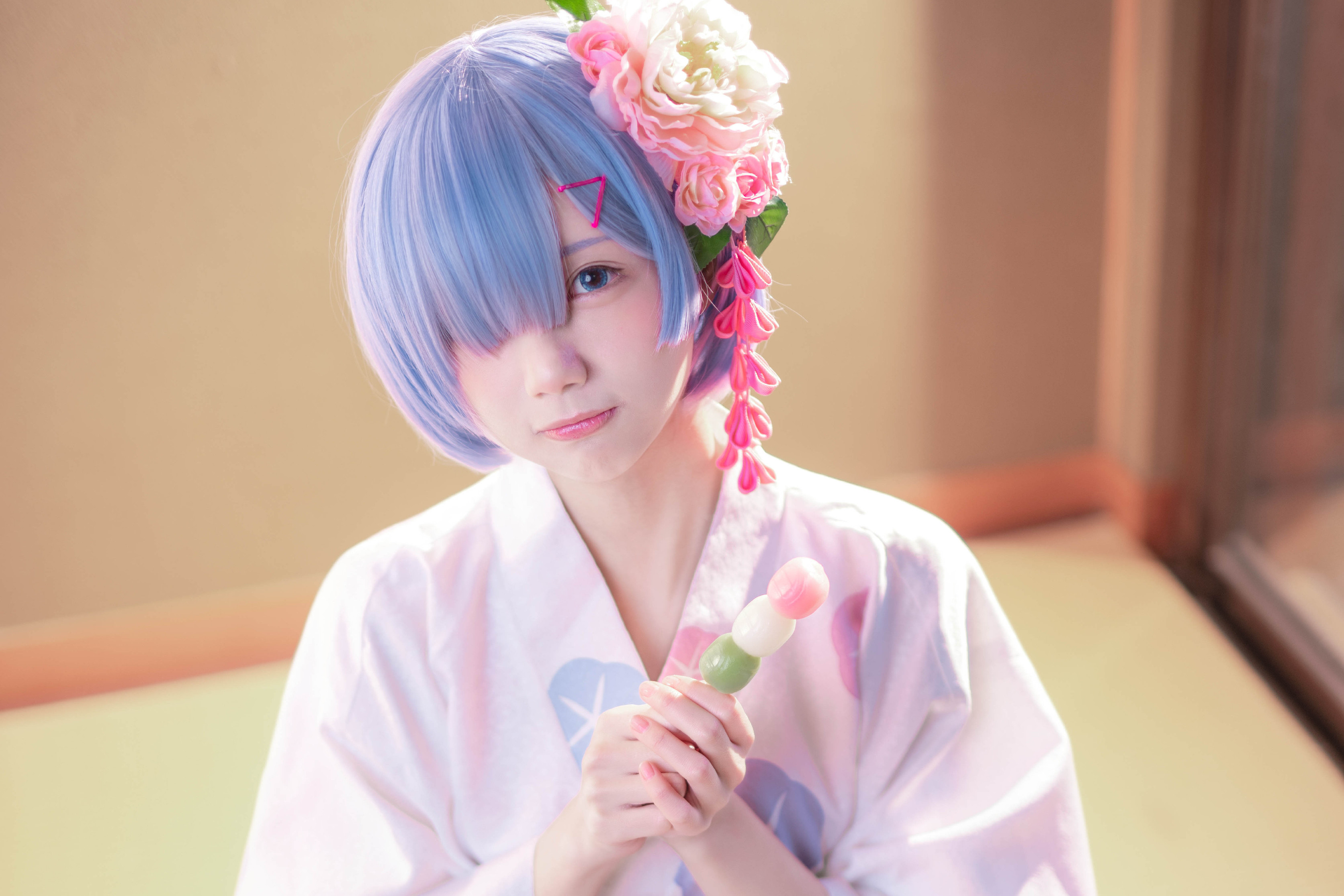 【茶叶小果】吃可爱多长大的"蕾姆",穿浴衣的样子太可爱了!