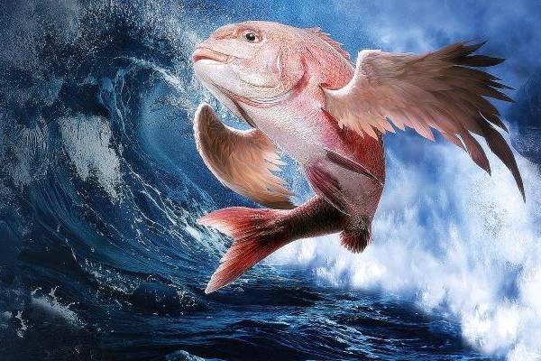 原创 上古终南山中的水怪,《山海经》中的飞鱼,天上神仙的座驾