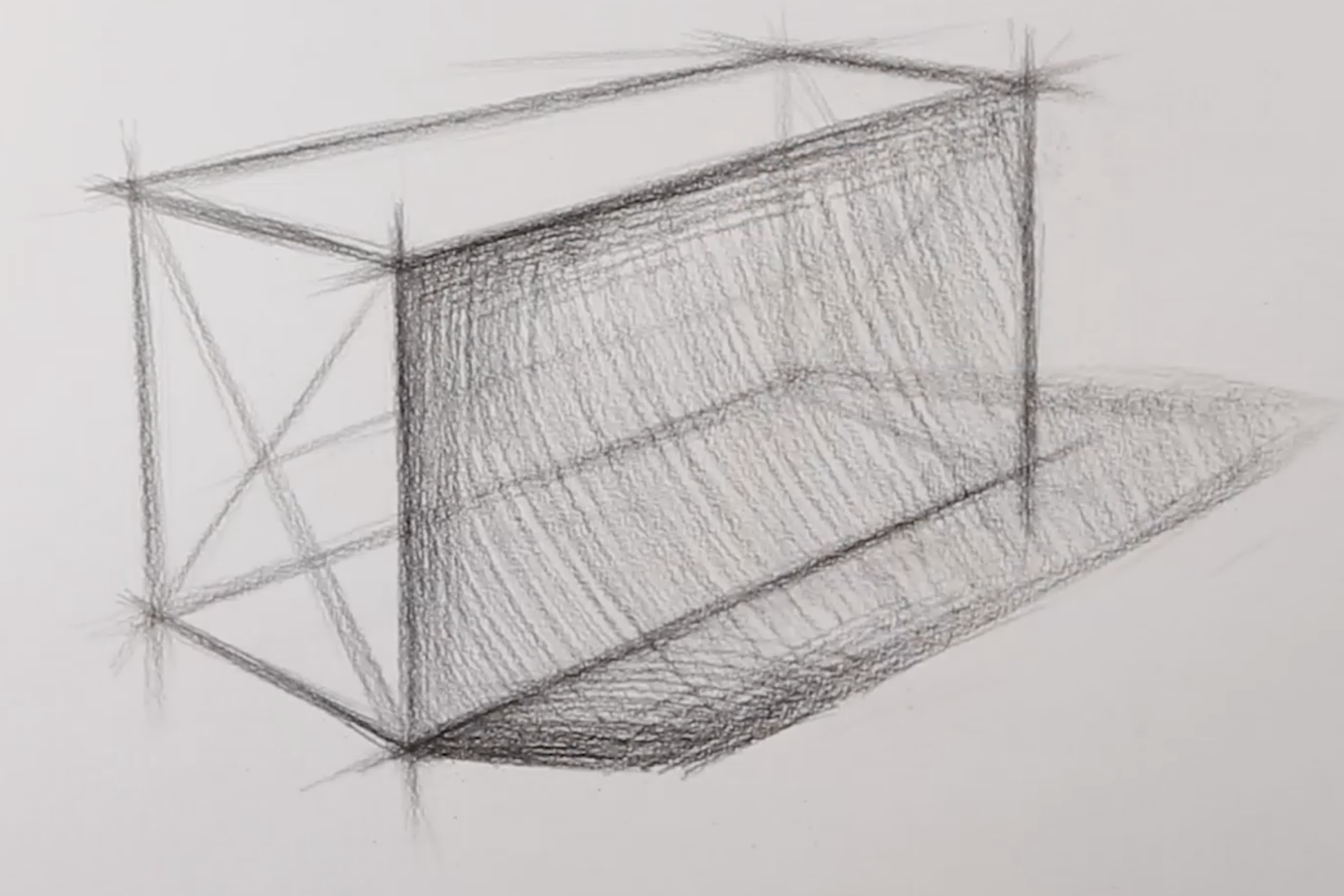 初学者必看——素描长方体结构