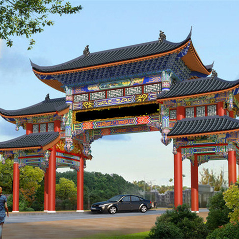 30年专业门楼设计图,仿古门楼效果图设计,门