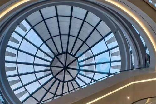 圆形玻璃顶外遮阳天幕案例分享