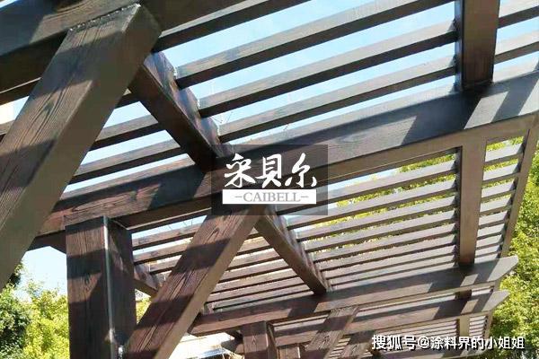 江苏南京廊架钢结构木纹漆施工案例分享!金属木纹漆效果图_美乡村