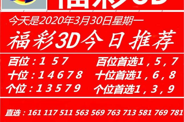 福彩3d第2020041期推荐号码 研究