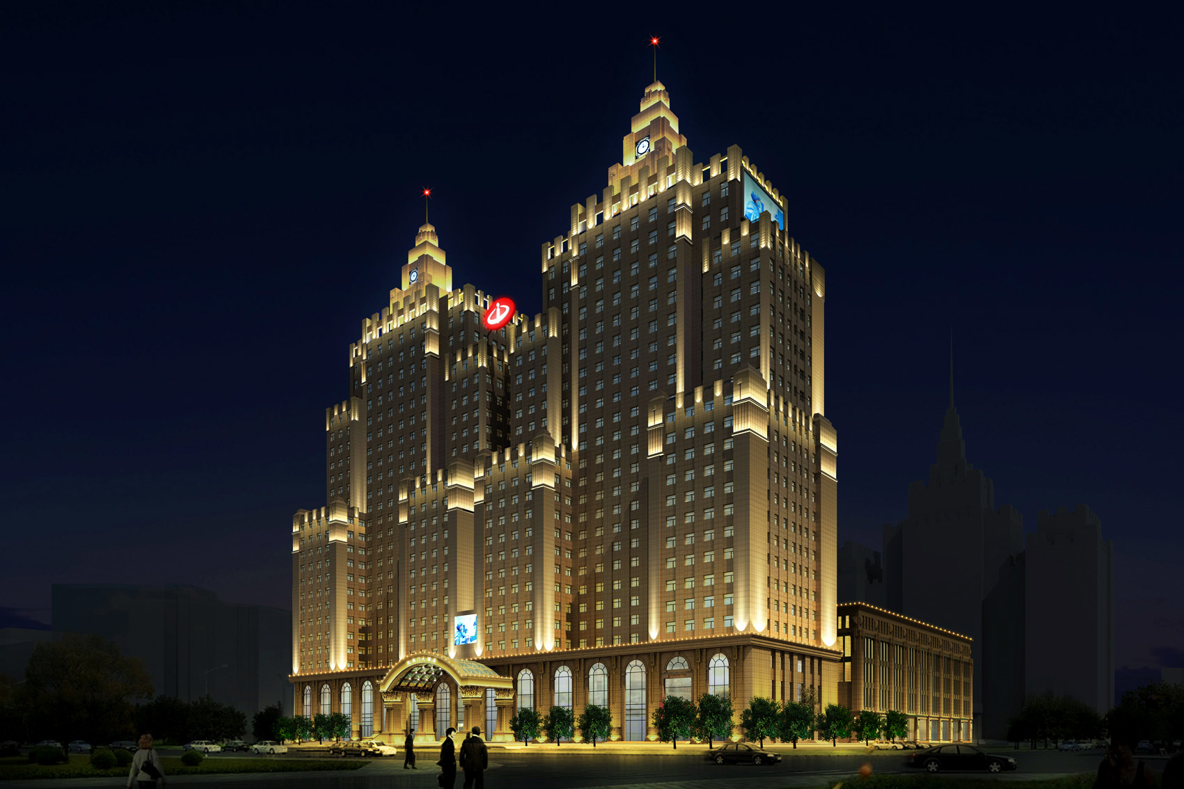 建筑夜景照明设计原则是什么?_形象