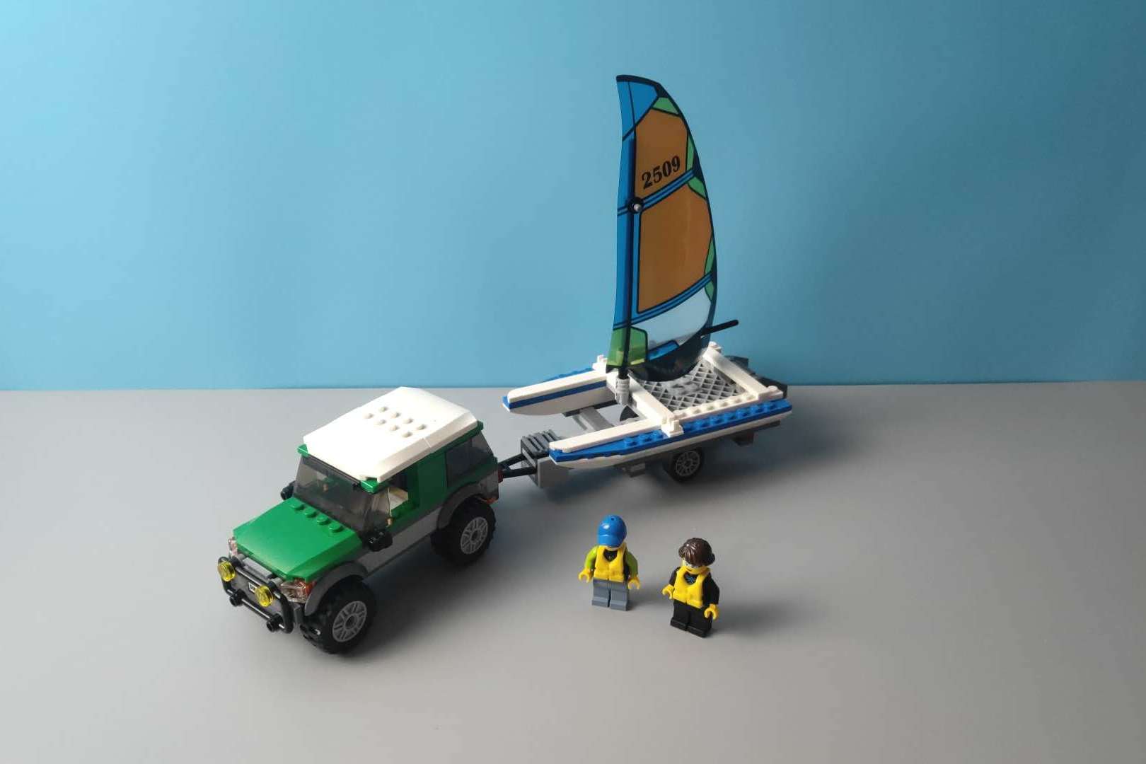 乐高积木城市系列60149四驱车与双体帆船