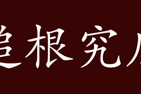 原创 追根究底的出处,释义,典故,近反义词及例句用法   成语知识