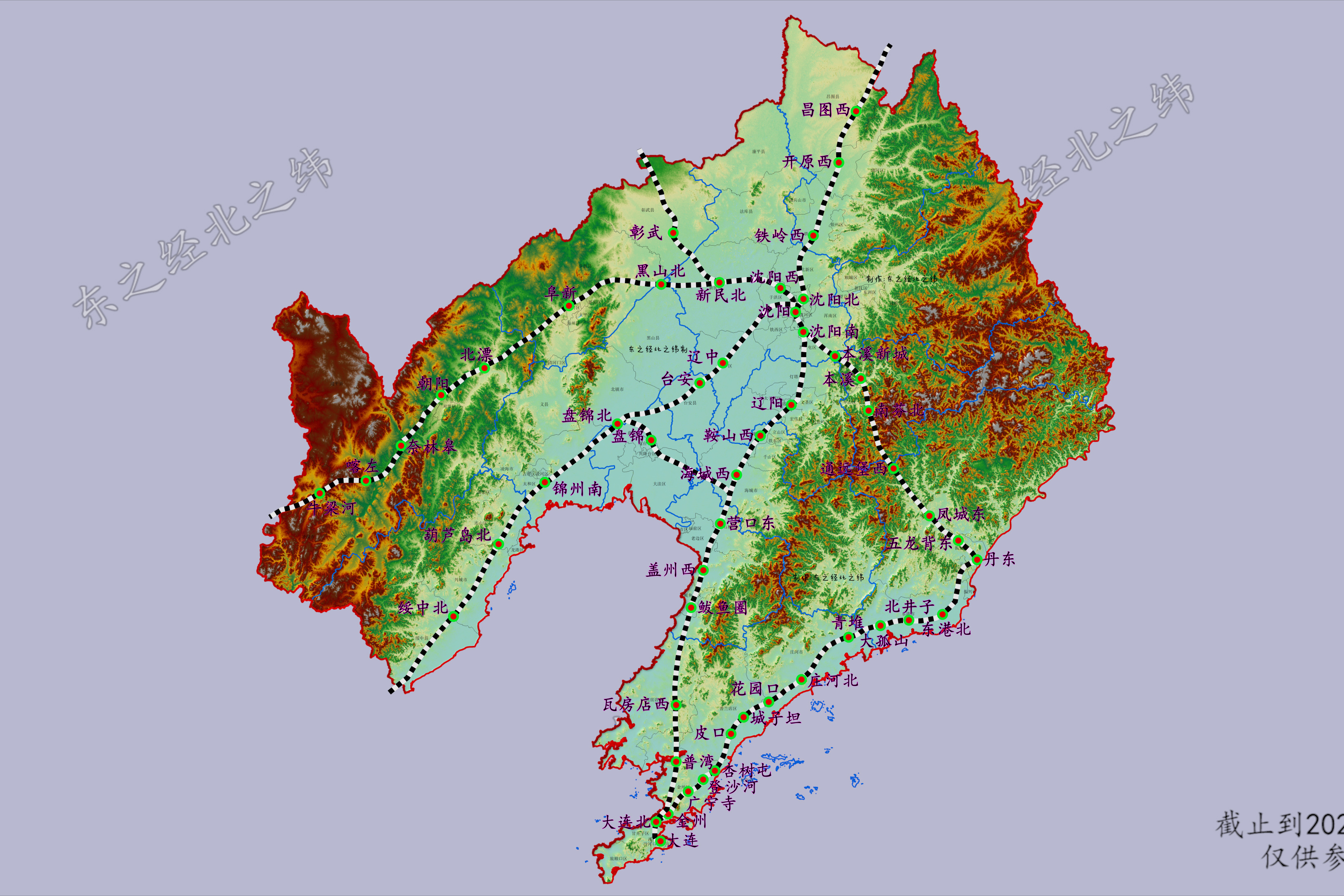 辽宁省已开通高铁路线分布这覆盖率全国也是前几了