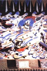 【敦煌石窟】隋-305窟:华幔式藻井,东王公西王母出行,飞天相簇【高清大图】-搜狐大视野-搜狐新闻