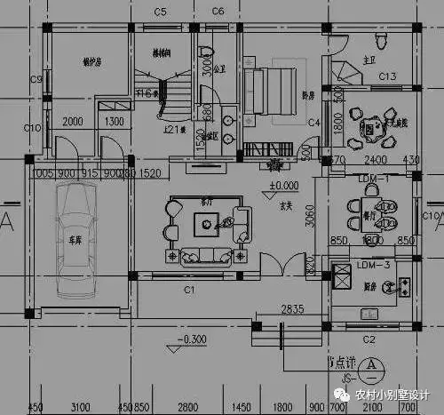 农村别墅设计图,四平八稳,14x16米简单接地气!