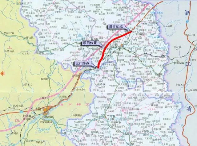 项目地理位置图g320沪瑞县玉山岩瑞至文成段公路改建工程起点为赣浙界