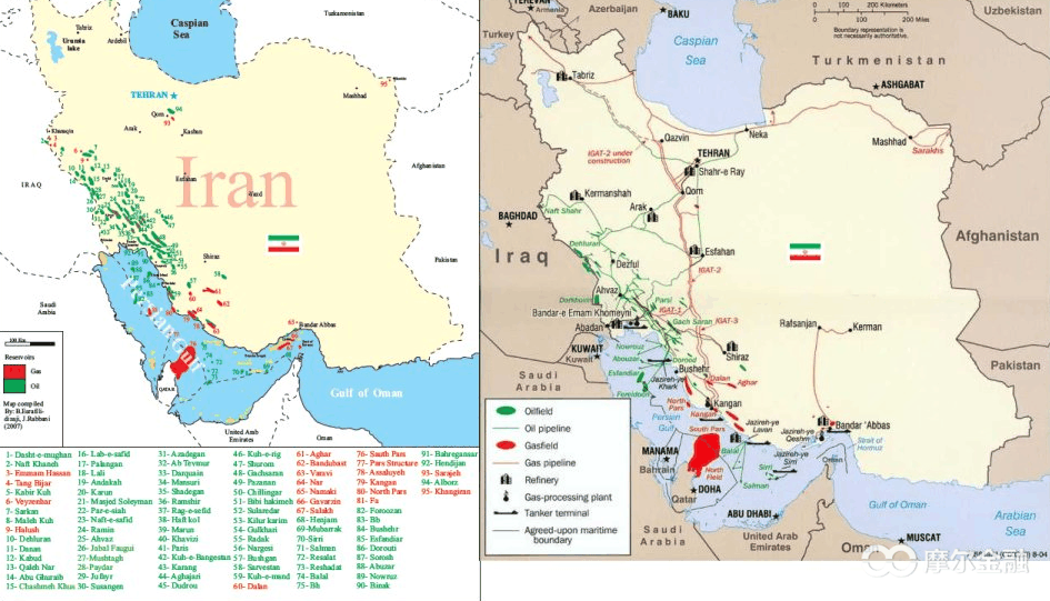 伊朗油气资源分布图图片
