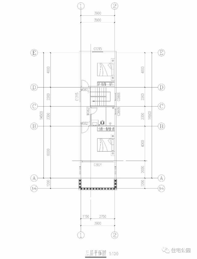 4米宽25米长建房设计图图片