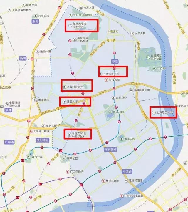 魔都的杨浦区,松江大学城,闵行紫竹科技园,南汇科教园汇聚了上海地区