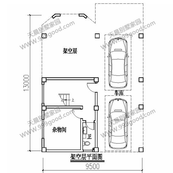 双车位车库尺寸图纸图片