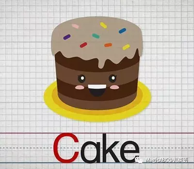 单词创意画cake图片