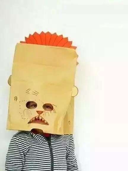 教你用废旧纸袋做面具