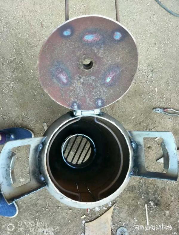 煤气罐改装炉带暖气片图片