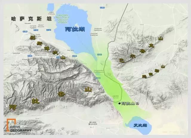 阿拉山口位置图图片