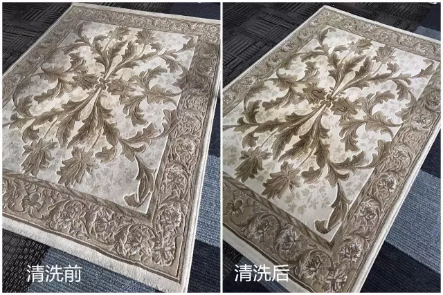 地毯清洗对比图片