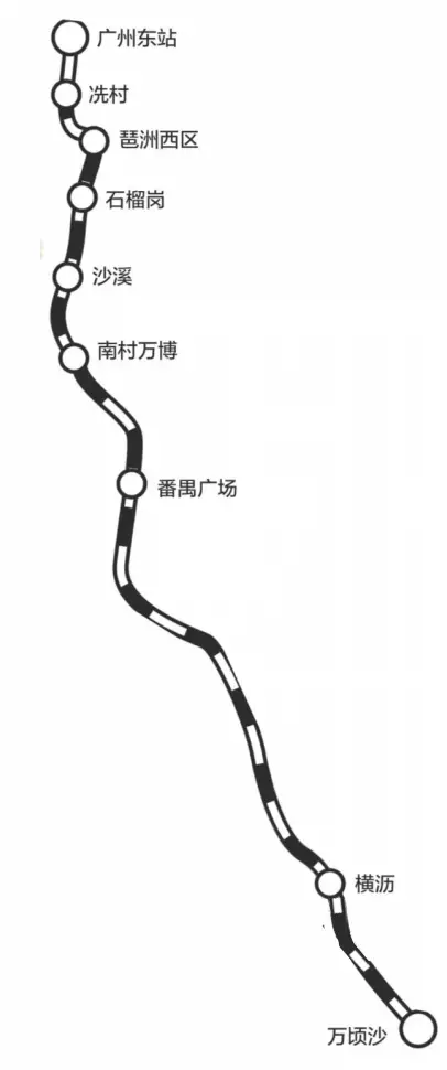 停靠站點 全線共設置萬頃沙,橫瀝