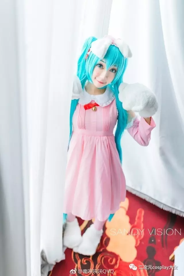 雙馬尾獸耳蘿莉初音未來cos,可愛的萌系小姐姐