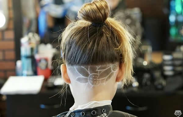 能吸晴的造型,女士后颈部雕刻发型设计!