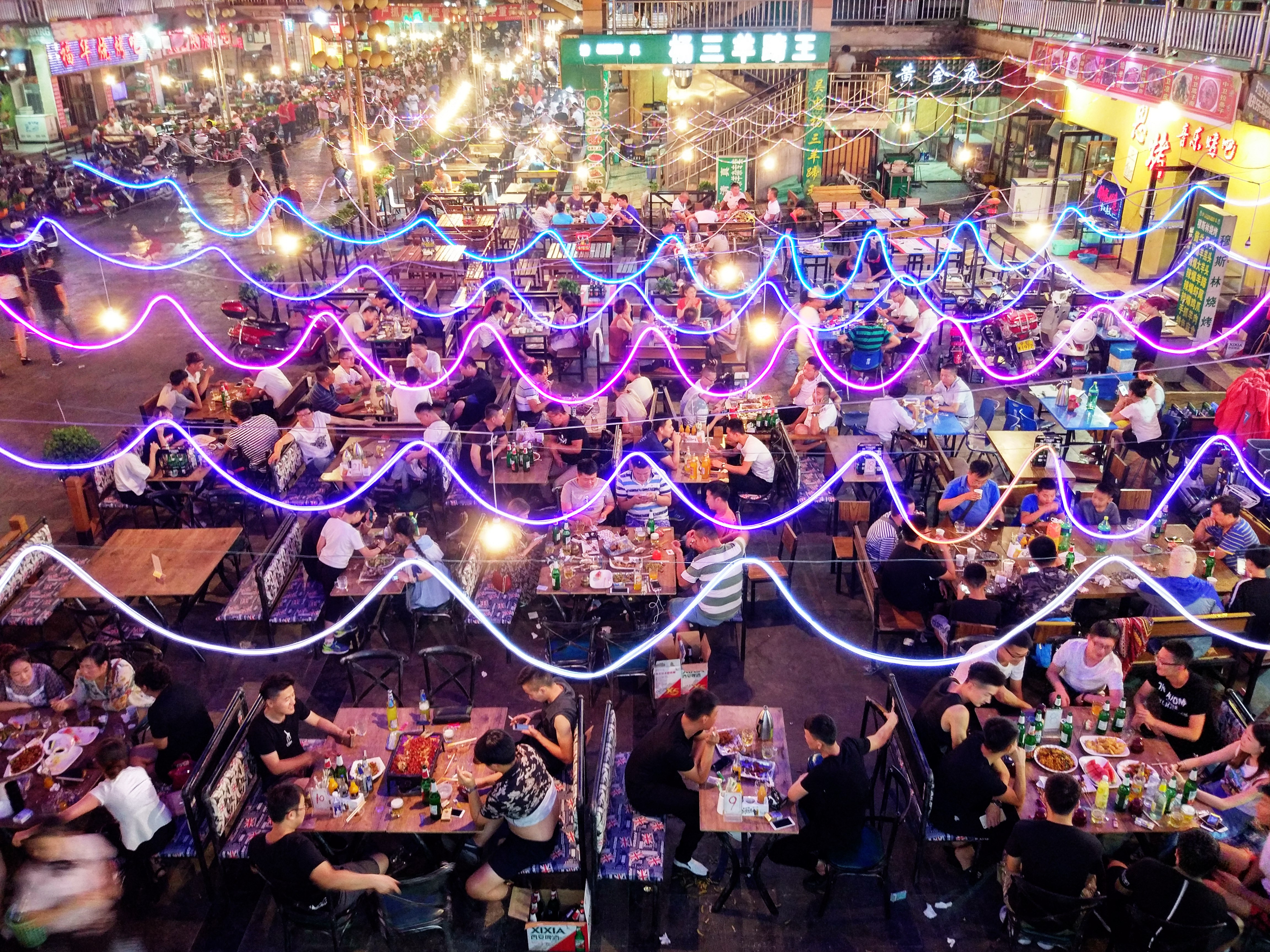 拉萨西郊夜市图片