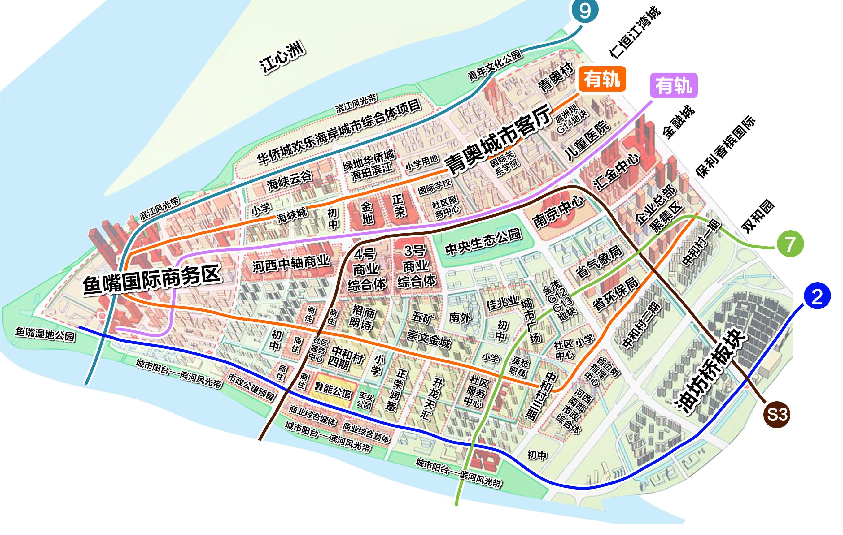 南京河西板块地图图片