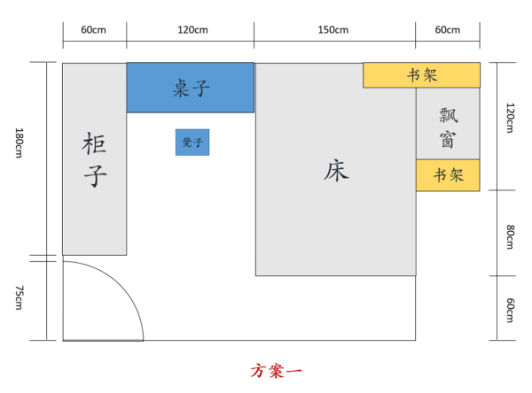 15平米平面图图片