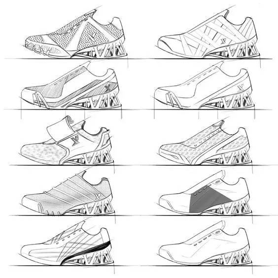 运动鞋的画法步骤图片