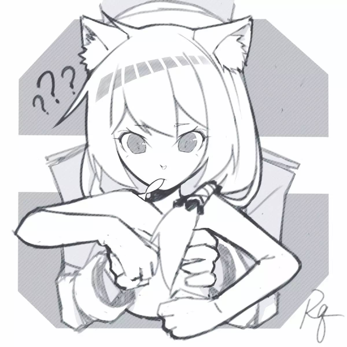 猫娘图片简笔画图片