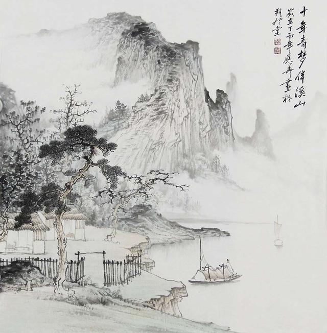 艺术家李应华的山水画笔触飘逸,墨韵润泽,极具艺术感染力